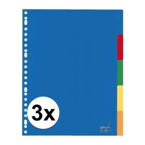 Gekleurde tabbladen A4 met 15 tabs 10101450