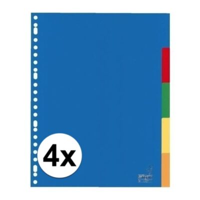 Gekleurde tabbladen A4 met 20 tabs 10101451