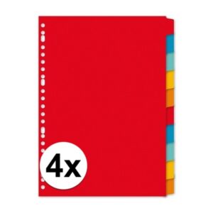 Gekleurde tabbladen A4 met 40 tabs 10101457