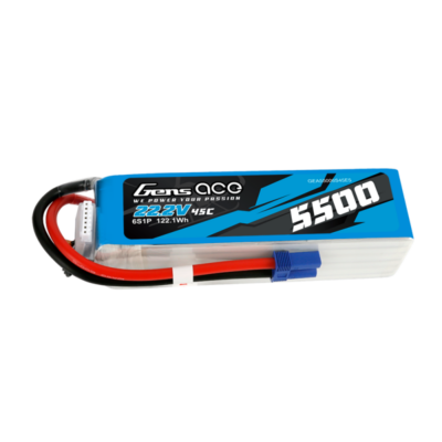 GensAce 5500mAh Lipo 22.2V 45C 6S1P Batterij 33522