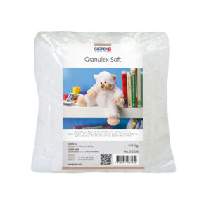 Glorex Hobby vulmateriaal - polyester - 1000 gram voor knuffels/kussens - wit - donzige vlokken 10436732