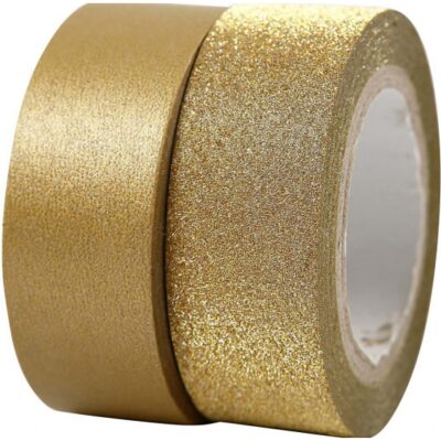 Goud knutsel tape 2x rollen 10071415