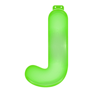 Groene opblaasbare letter J 10033880