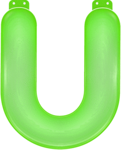 Groene opblaasbare letter U 10033891