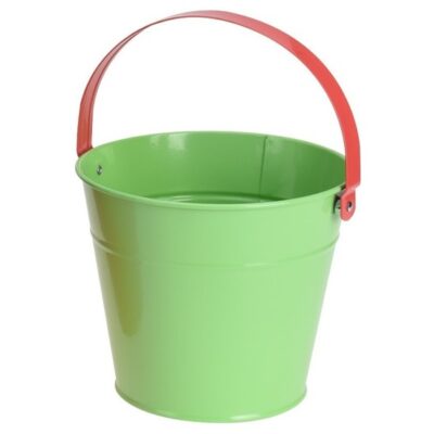 Groene stalen speelgoed emmer 16 cm voor kinderen 10146877