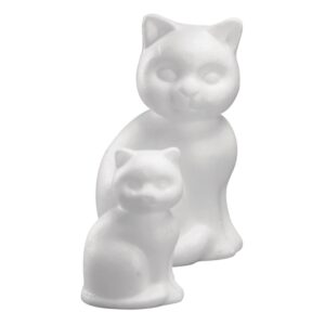 Hobbymateriaal piepschuim katten van 13 cm 10078977