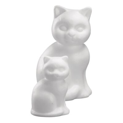 Hobbymateriaal piepschuim katten van 13 cm 10078977