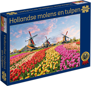 Hollandse Molens en Tulpen Puzzel (1000 stukjes) 32087362677