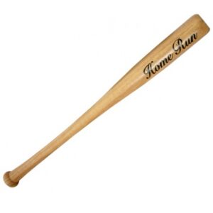 Honkbal knuppel - hout - home run print - 71 cm 10027013