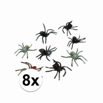 Horror insecten spinnetjes 8 stuks 10 cm 10093829