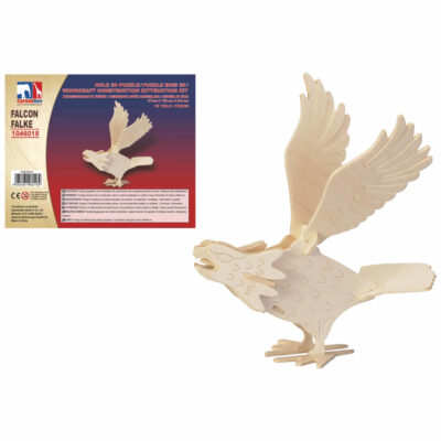 Houten 3D puzzel valk vogel 21 cm 10220737