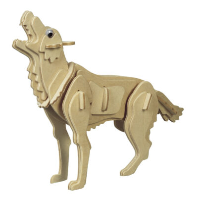 Houten 3D puzzel wolf 23 cm 10329366