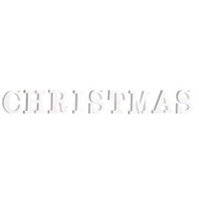 Houten deco hobby letters - 9x losse witte letters om het woord Christmas te maken 10244118