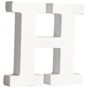 Houten decoratie letter H 11 cm 10066691