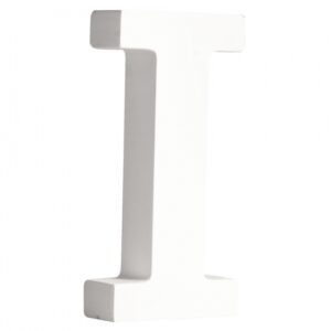 Houten decoratie letter I 11 cm 10066692