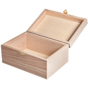 Houten kistje/box met sluiting en deksel - 15 x 11 x 8 cm - Sieraden/spulletjes/sleutels 10435222