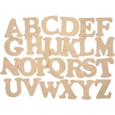 Houten onbedrukte letters 26 stuks 10116686