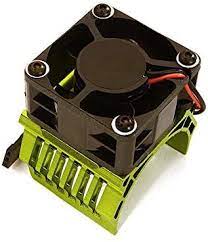 Integy 42mm Motor Heatsink & 40x40mm Cooling Fan 16k rpm - 1/10 Traxxas & Arrma - Groen 35385