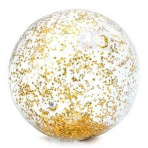 Intex opblaasbare gouden glitter strandbal 51 cm speelgoed 10197348