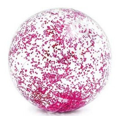 Intex opblaasbare roze glitter strandbal 51 cm speelgoed 10197344