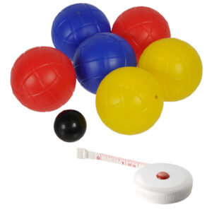 Jeu de boules set met 6 ballen + compact meetlint 1