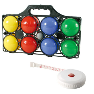 Jeu de boules set met 8 ballen + compact meetlint 1