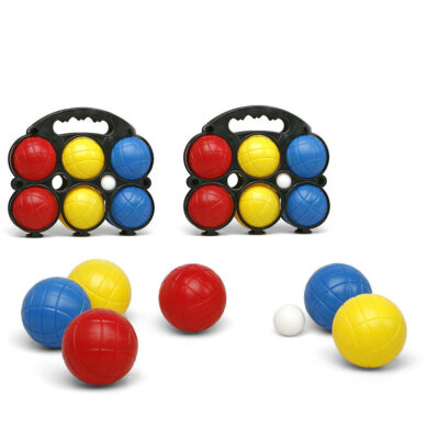 Jeu de boules sets met 12 gekleurde ballen in draagtas 10224057