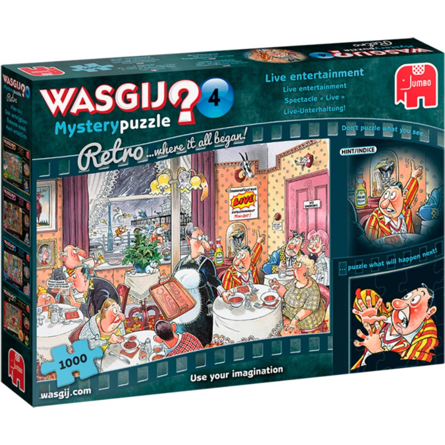 Jumbo legpuzzel Wasgij Mystery 4 Live Entertainment 1000 stukjes 2564289