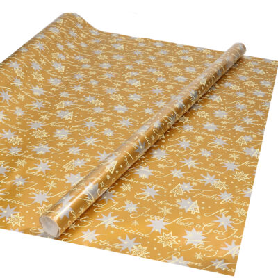 Kerst inpakpapier/cadeaupapier goud 200 x 70 cm 10367033