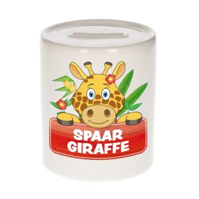 Kinder cadeau spaarpot giraffe 9 cm 10099685