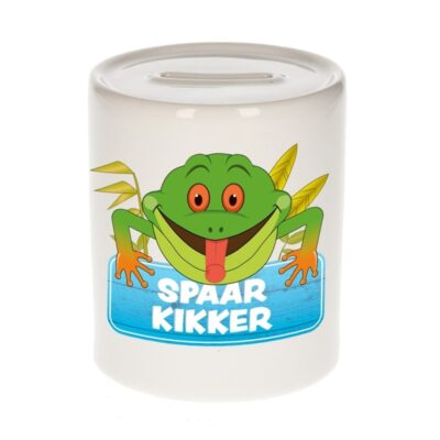 Kinder cadeau spaarpot kikker 9 cm 10099679