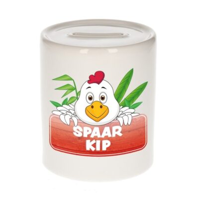 Kinder cadeau spaarpot kip 9 cm 10099672