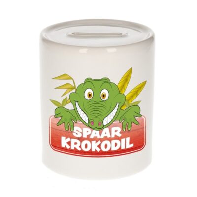 Kinder cadeau spaarpot krokodil 9 cm 10099673