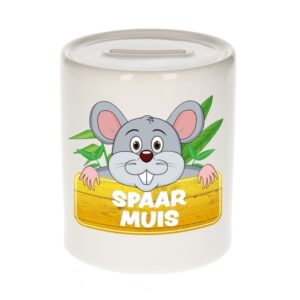 Kinder cadeau spaarpot muis 9 cm 10099654