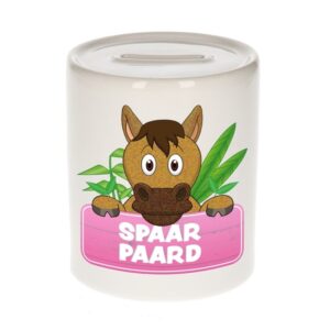 Kinder cadeau spaarpot paard 9 cm 10099649