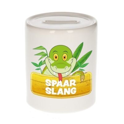 Kinder cadeau spaarpot slang 9 cm 10099656