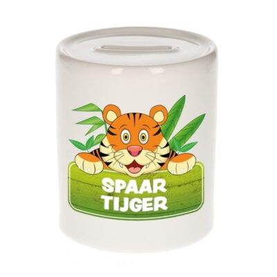 Kinder cadeau spaarpot tijger 9 cm 10099643