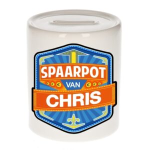 Kinder cadeau spaarpot voor een Chris 10098071