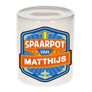 Kinder cadeau spaarpot voor een Matthijs 10100373