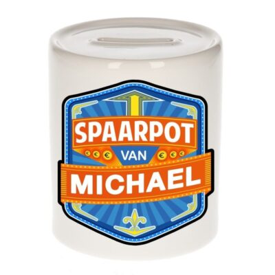 Kinder cadeau spaarpot voor een Michael 10100384