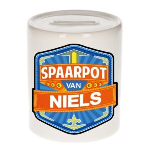 Kinder cadeau spaarpot voor een Niels 10100402