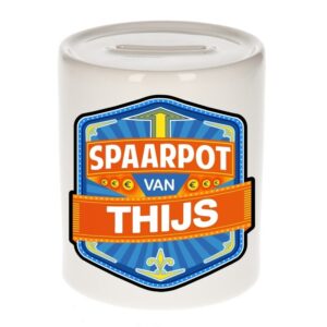 Kinder cadeau spaarpot voor een Thijs 10100660