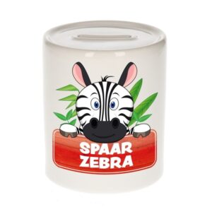 Kinder cadeau spaarpot zebra 9 cm 10099637