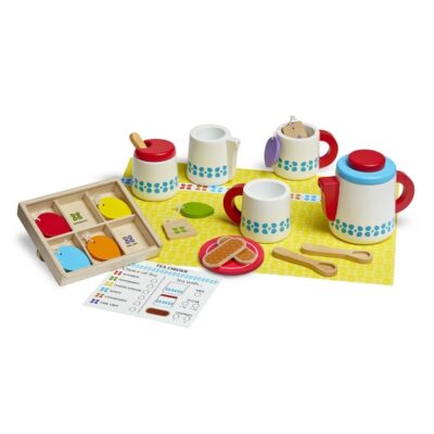 Kinder servies set van hout 10072449