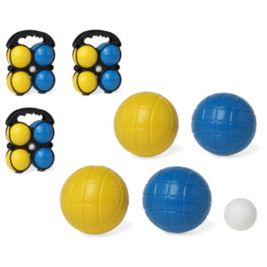 Kleine jeu de boules sets met 12 gekleurde ballen in draagtas 10224067