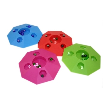 Knikkerpot 22 cm met 10x knikkers - speelgoed voor kinderen 10043886