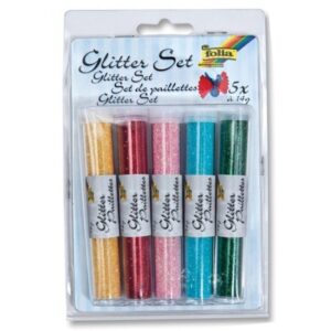 Knutsel glitters in tubes 5stuks 10129446