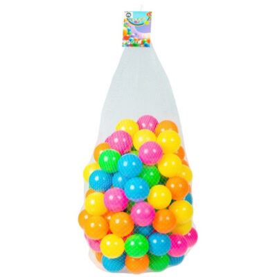 Kunststof ballenbak ballen 100x stuks 6 cm neon kleuren 10285872