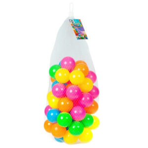 Kunststof ballenbak ballen 50x stuks 6 cm neon kleuren 10285871