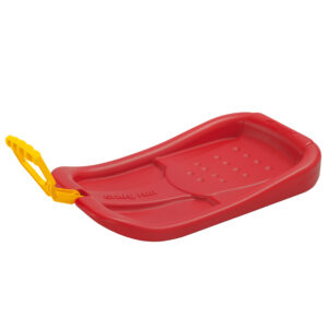 Kunststof sneeuw slee met handvat voor kinderen 58 cm rood 10326473